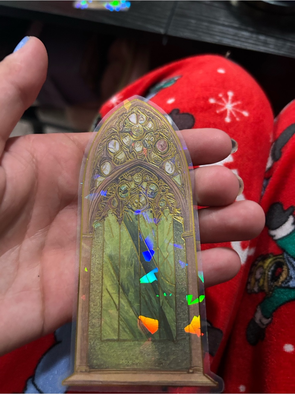 Stained Glass Cathedral Window Holographic Sticker